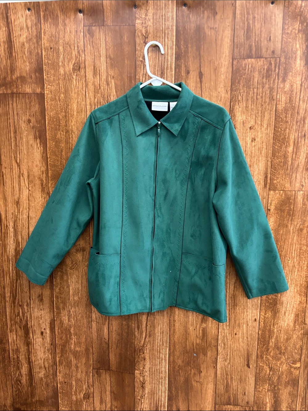 Alfred Dunner Green Zip-Front Women's Jacket
